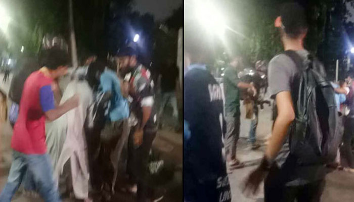 শিক্ষার্থীদের সঙ্গে আনসারদের সংঘর্ষ চলছে