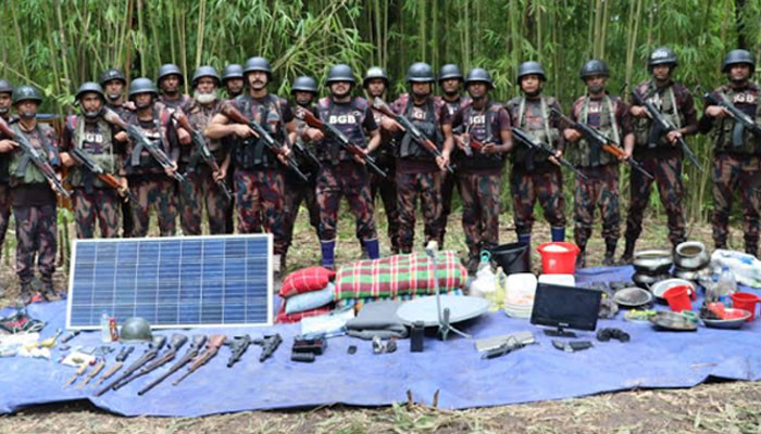 দুর্গম পাহাড়ে সন্ত্রাসী আস্তানার সন্ধান, অস্ত্র-ড্রোন উদ্ধার