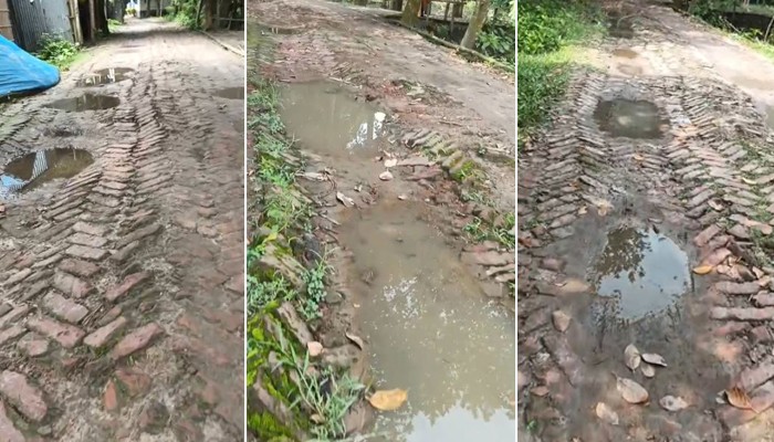 দীর্ঘদিনের ভোগান্তি: সংস্কারের অপেক্ষায় বারখা দিয়া-বাগুটিয়া সড়ক