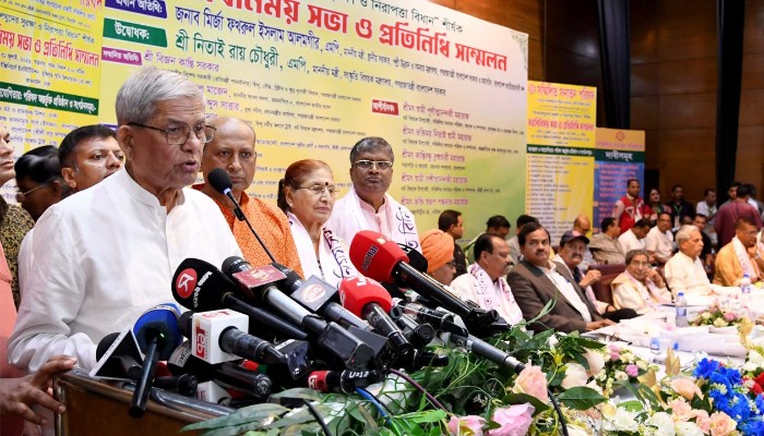একটি মহল ধর্মের নামে দেশে বিভেদ সৃষ্টি করতে চায়: মির্জা ফখরুল